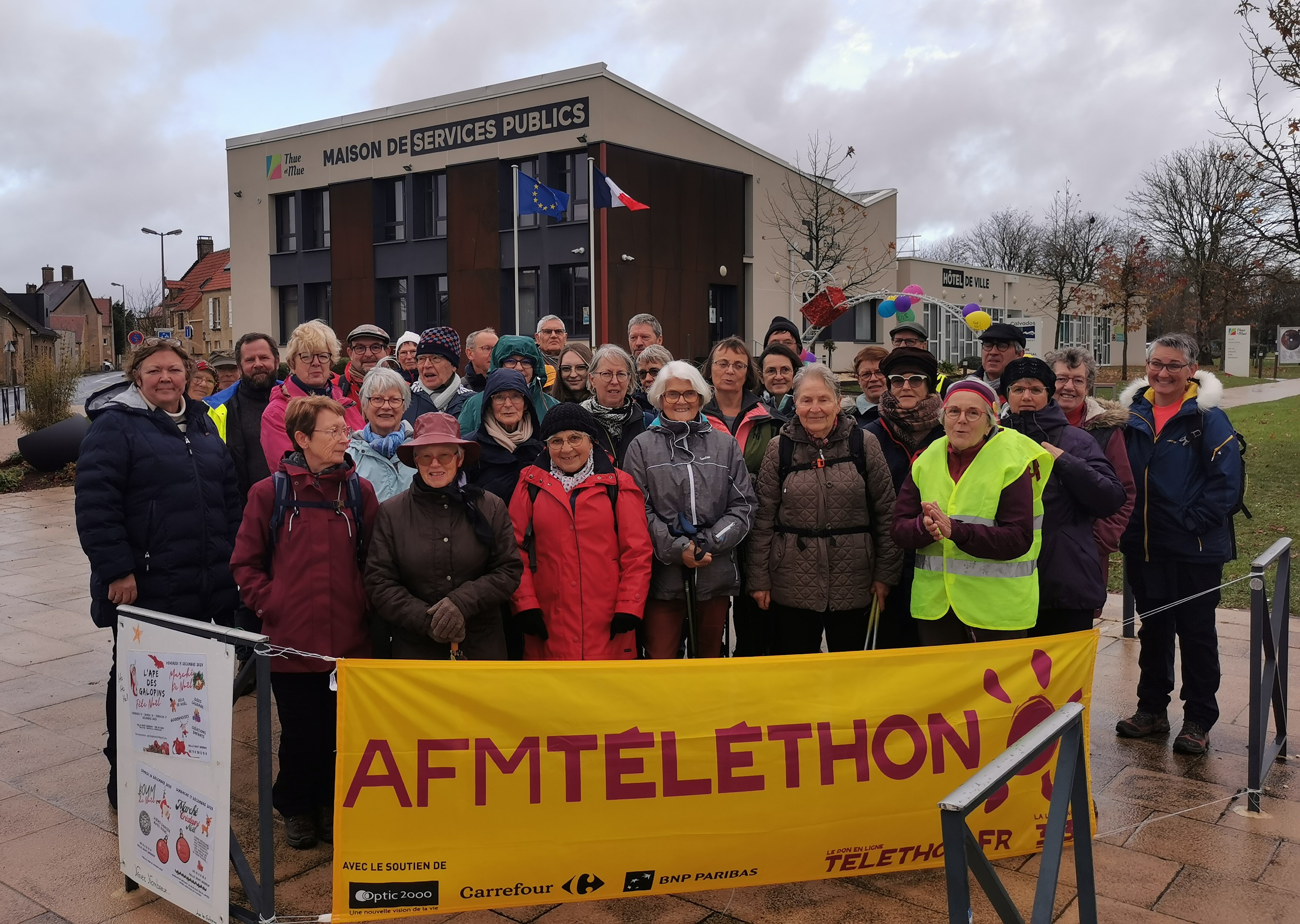 Départ de la randonnée du Téléthon