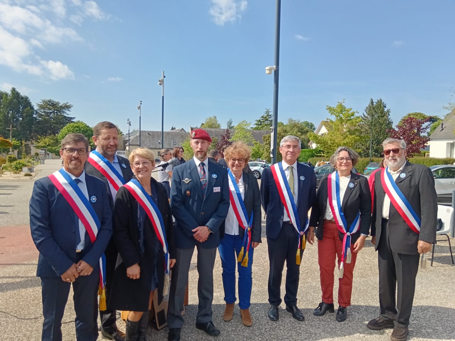 Elus de Thue et Mue lors des commémorations du 8 mai 2026.