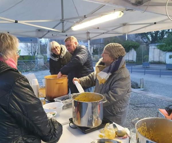 Les P'tites fourchettes : vente de soupe sur le marché