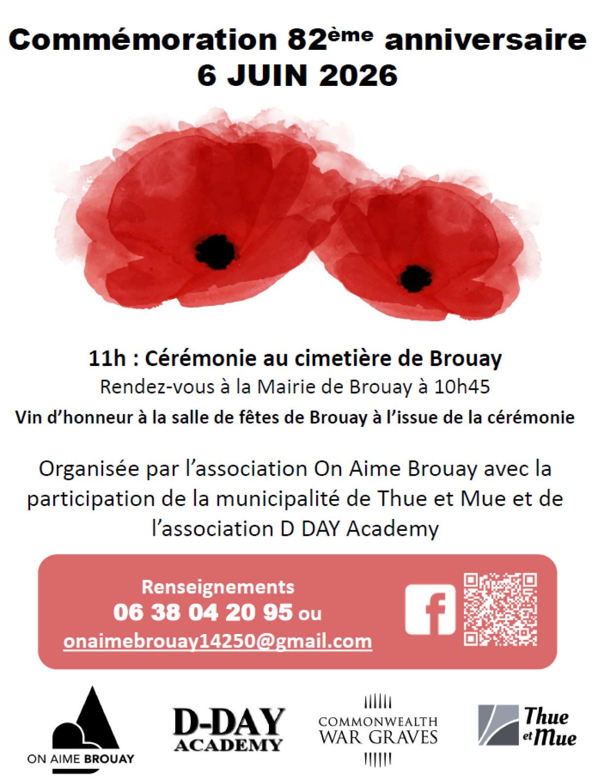 Affiche comméoration du 6 juin 2026 à Brouay