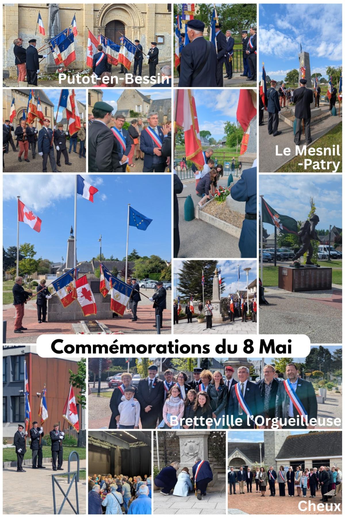 Montage photos commémorations du 8 mai 2026 à Thue et Mue