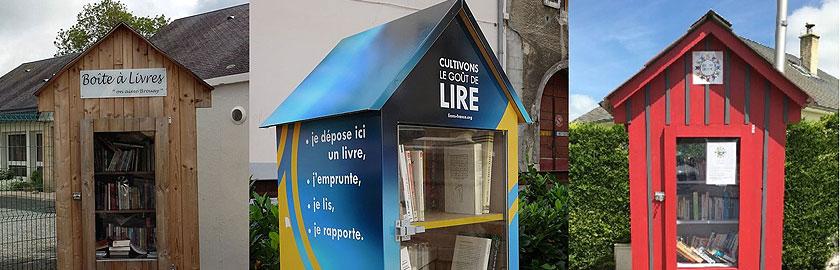 Boîtes à livres de Brouay, Bretteville l'Orgueilleuse et Cheux.