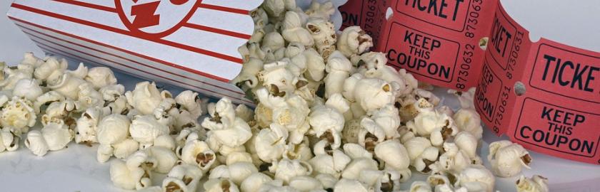 popcorn et ticket